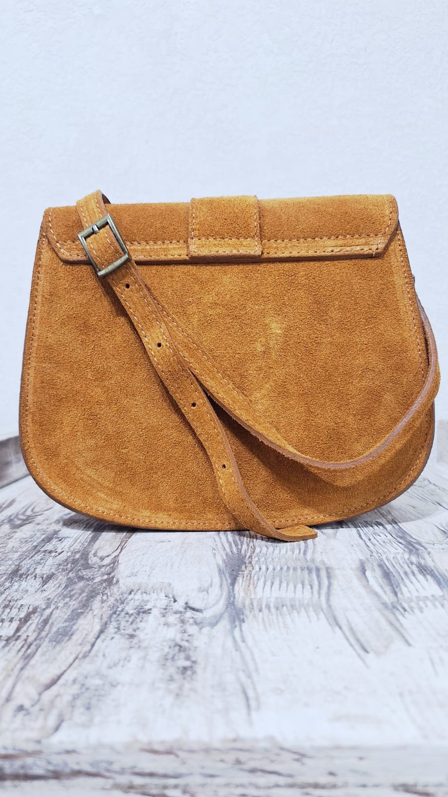 Borsa in pelle cammello