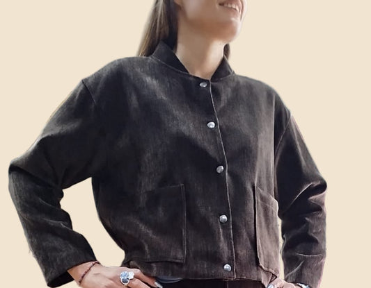 Giubbino effetto velluto