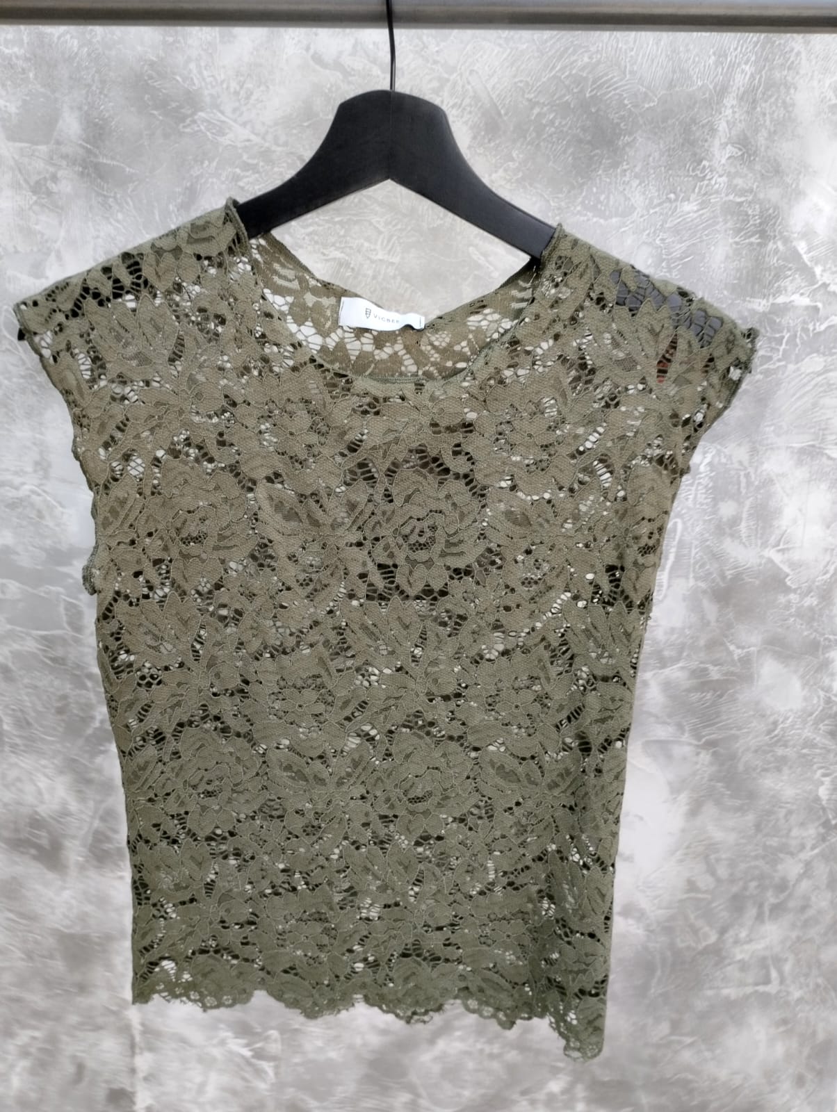 Canotta in pizzo macramé