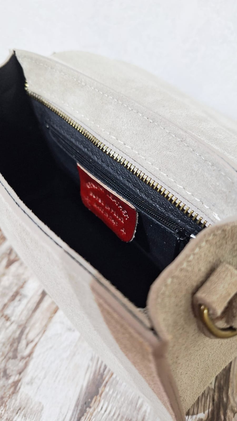 Borsa in pelle avana