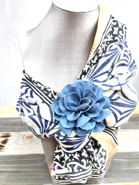Foulard etnico bluette