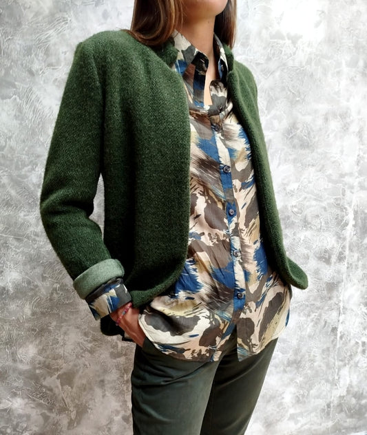 Giacca destrutturata in ciniglia