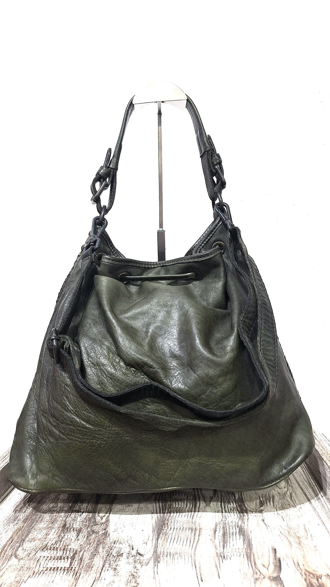 Borsa in cuoio intrecciato