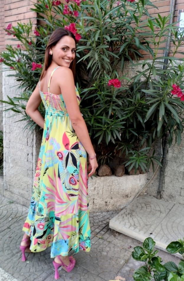 Abito fantasia esotica base lime