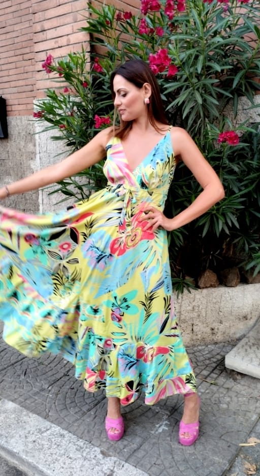 Abito fantasia esotica base lime