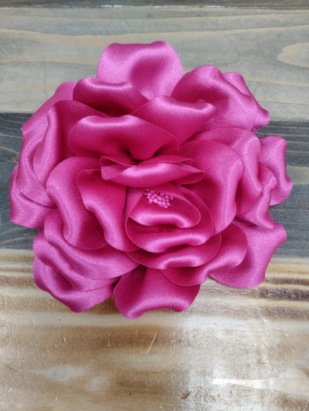 Spilla fiore raso grande