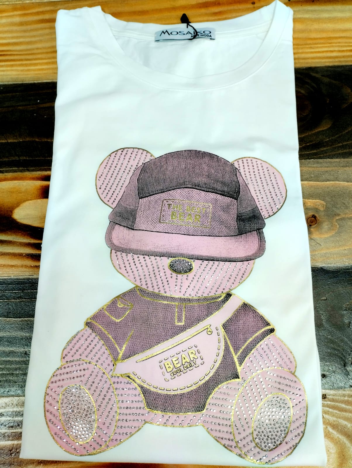 T-shirt orsetto con cappello