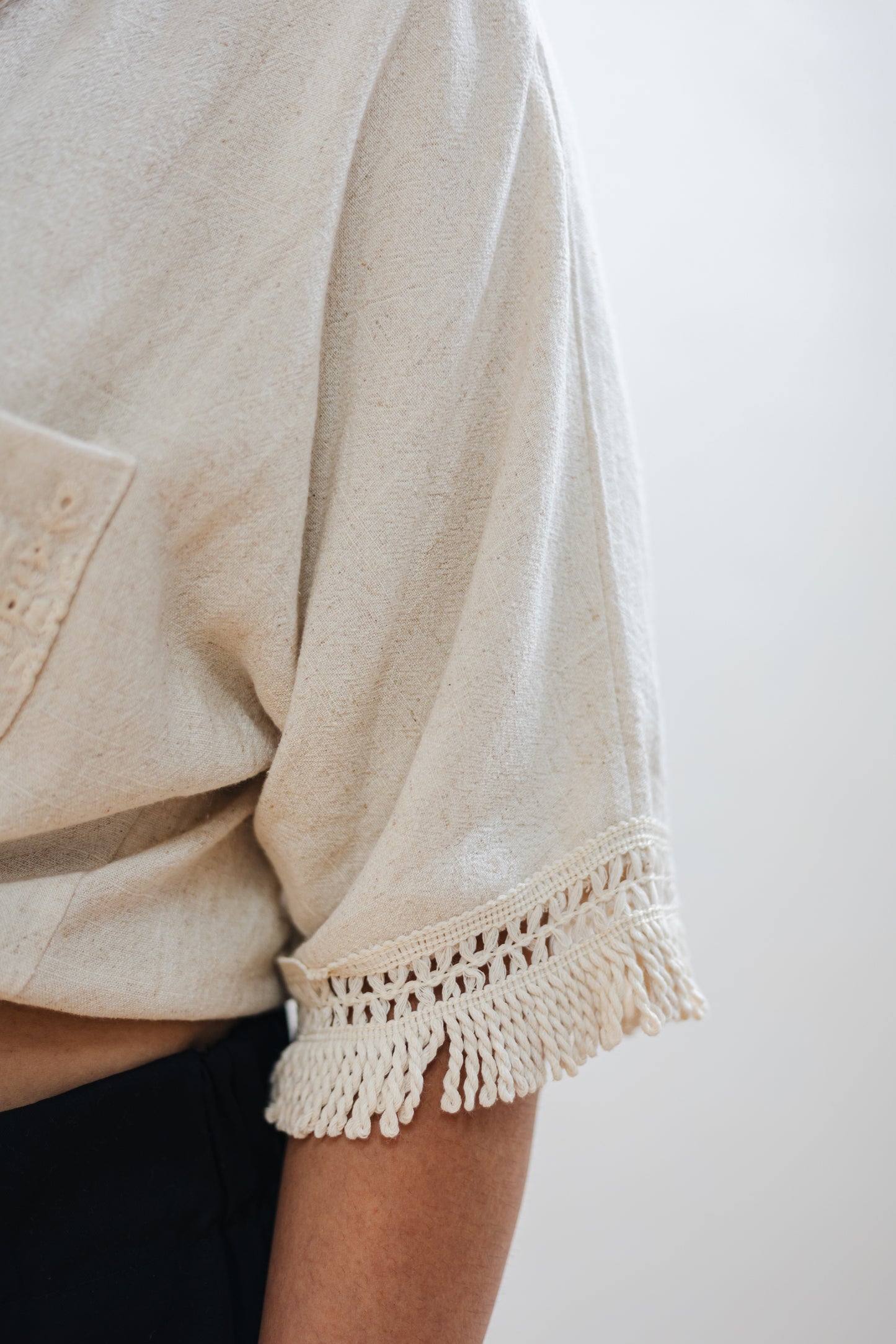 Camicia manica corta misto lino