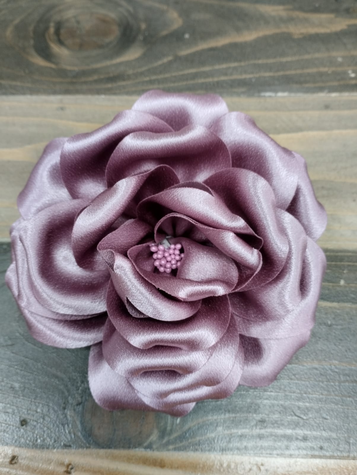 Spilla fiore raso grande