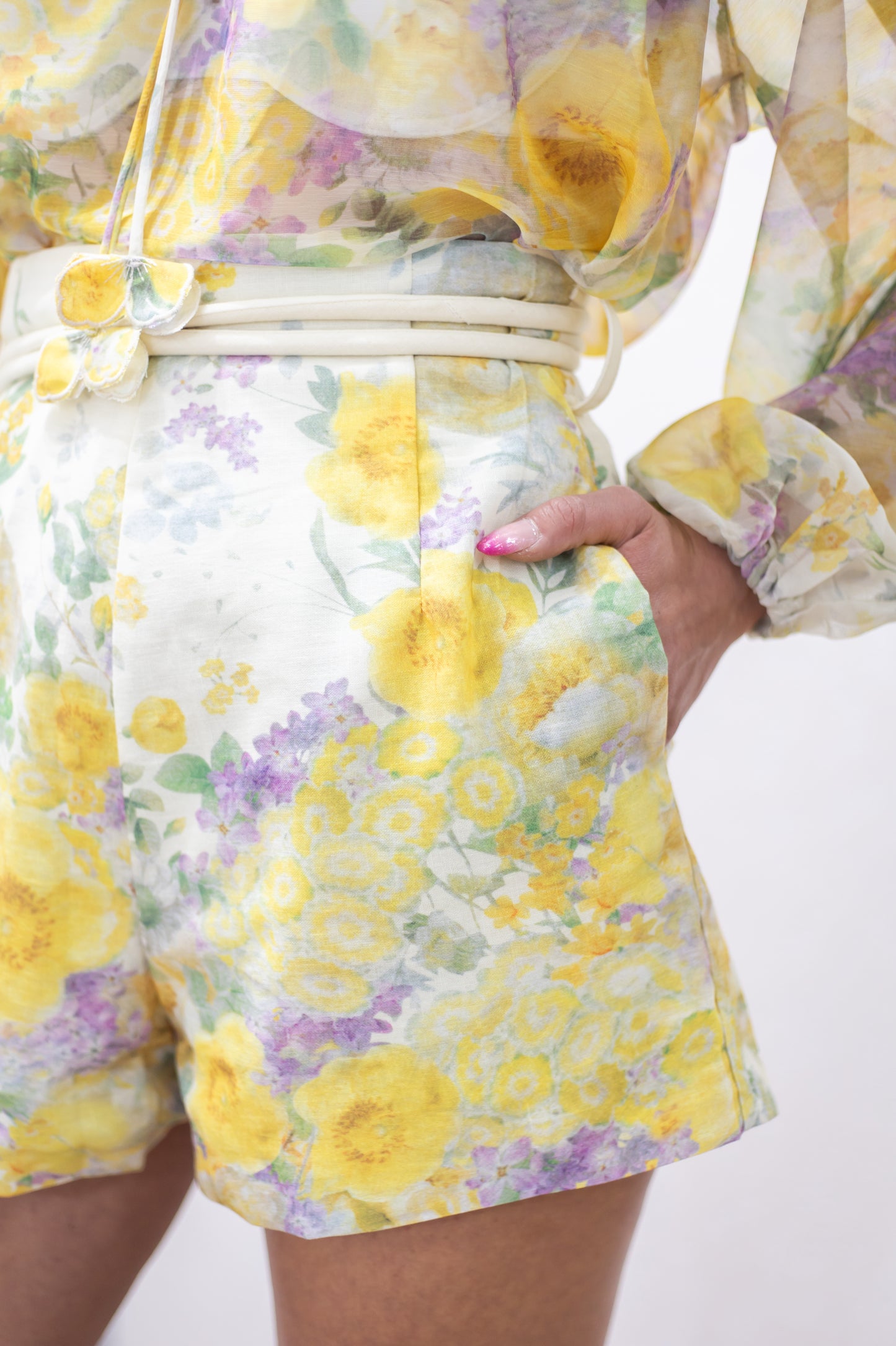 Pink Pepper Shorts fiori