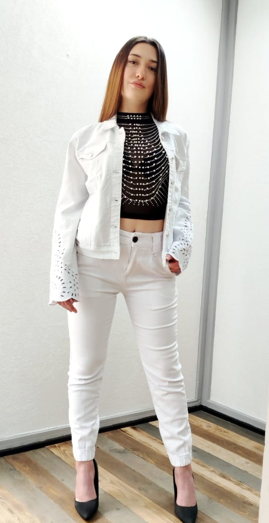 Giubbino maniche forate