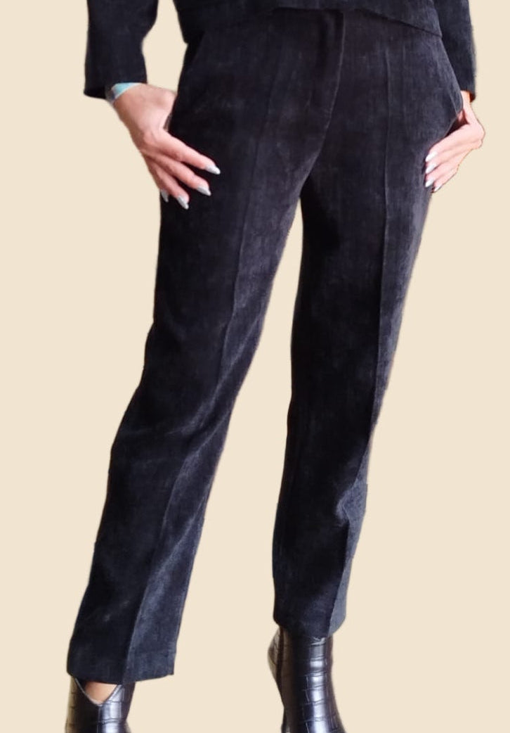 Pantalone tubino effetto velluto