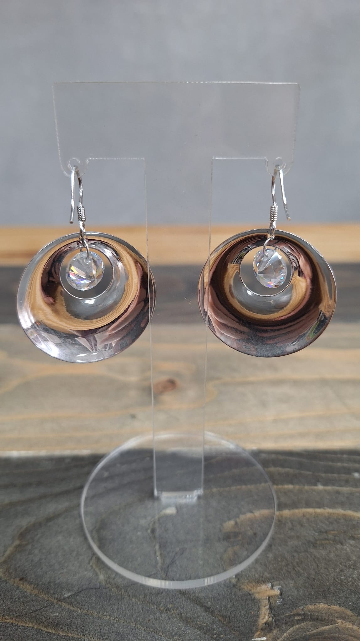 Orecchini tondi con strass