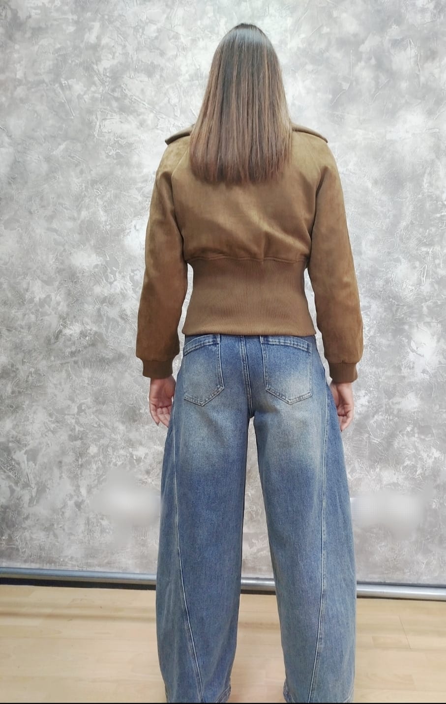 Giubbino effetto scamosciato