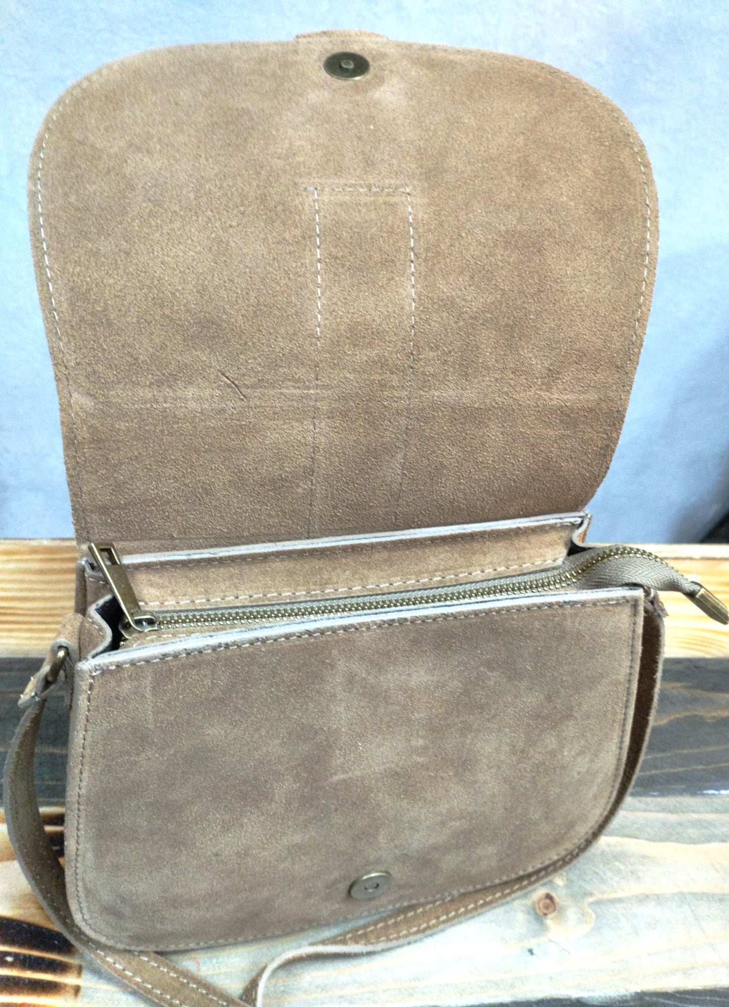 Borsa in pelle taupe