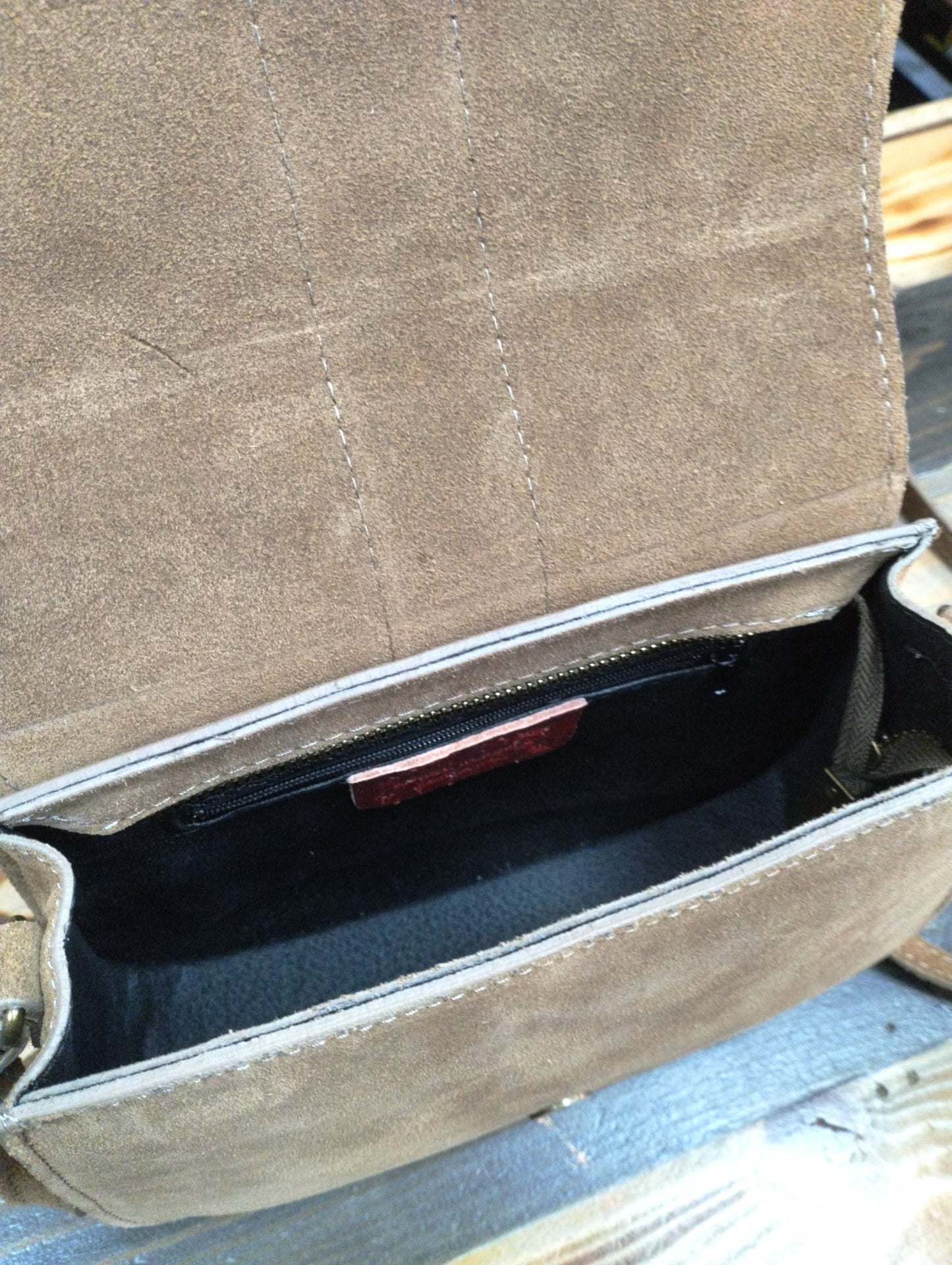 Borsa in pelle taupe