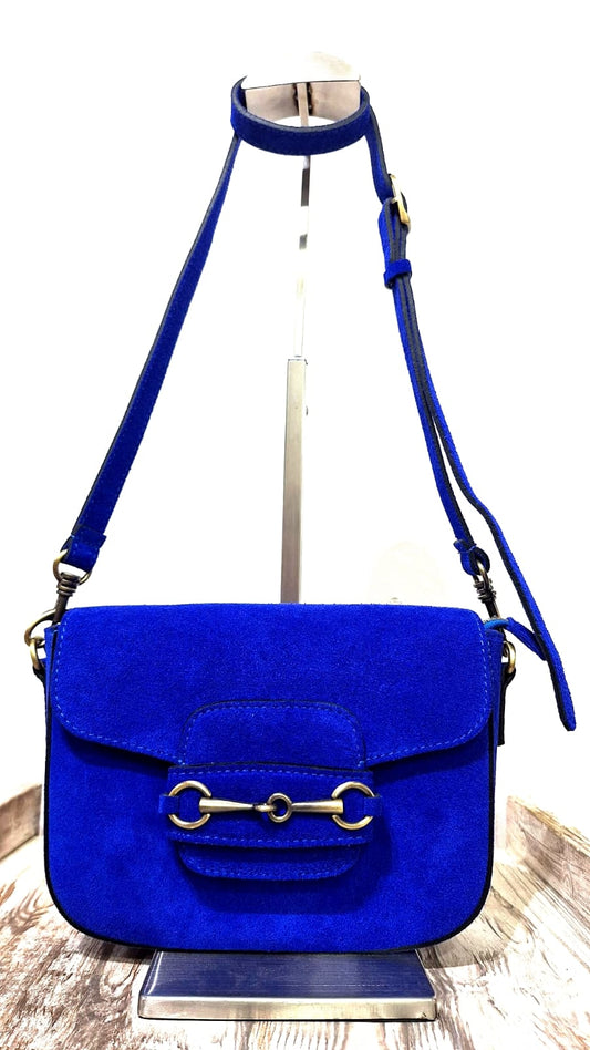 Borsa in pelle effetto camoscio