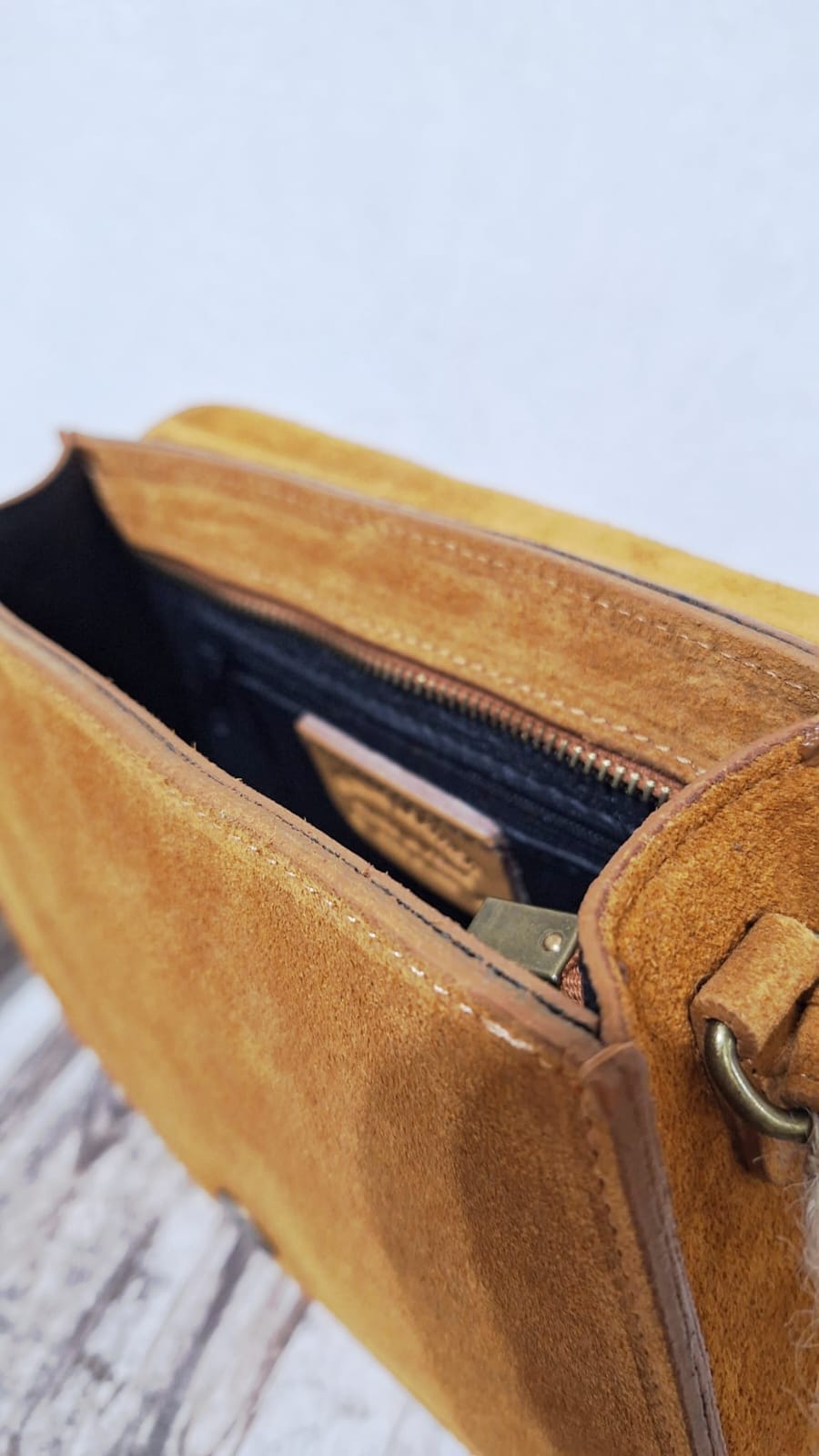 Borsa in pelle cammello