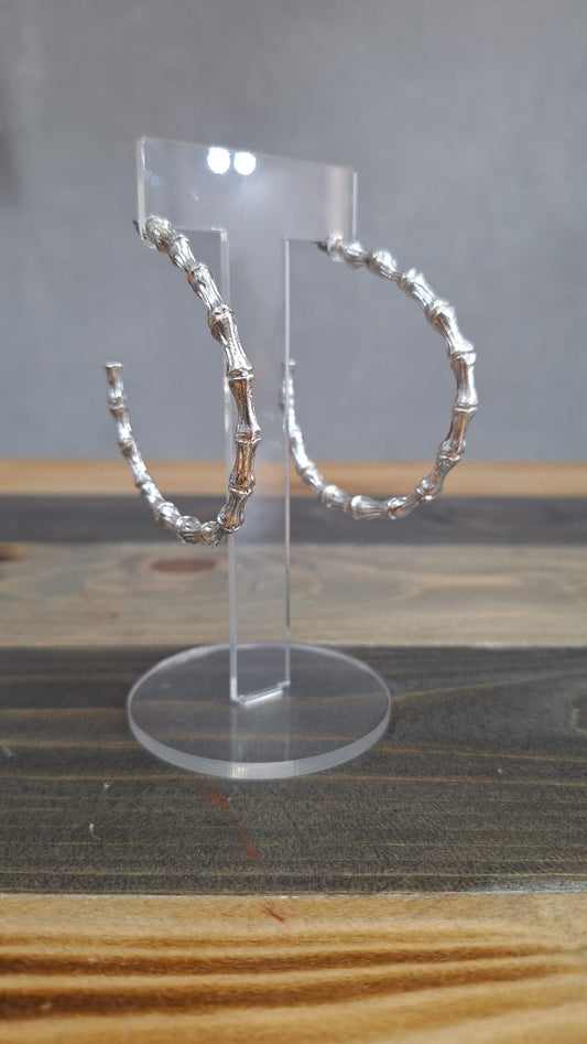 Orecchini cerchio effetto osso