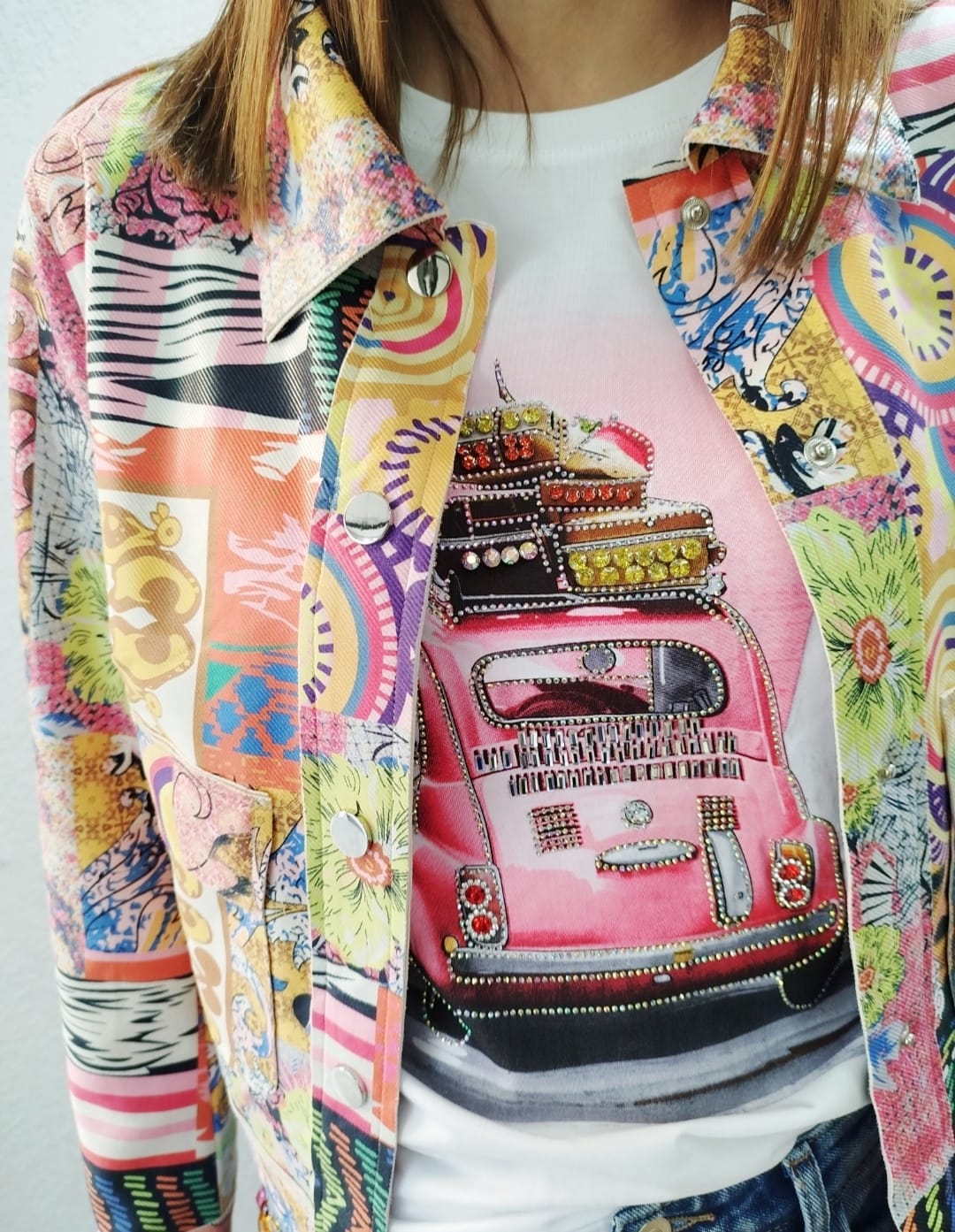 Giubbino patchwork flowers