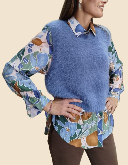 Pullover senza maniche