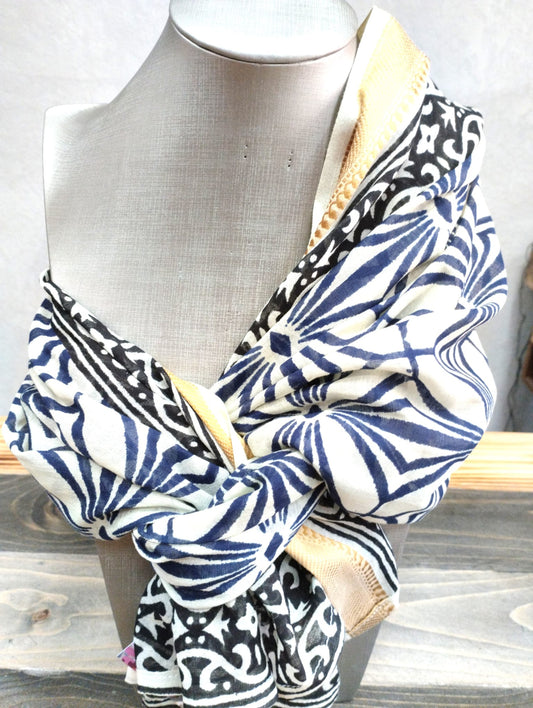 Foulard etnico bluette
