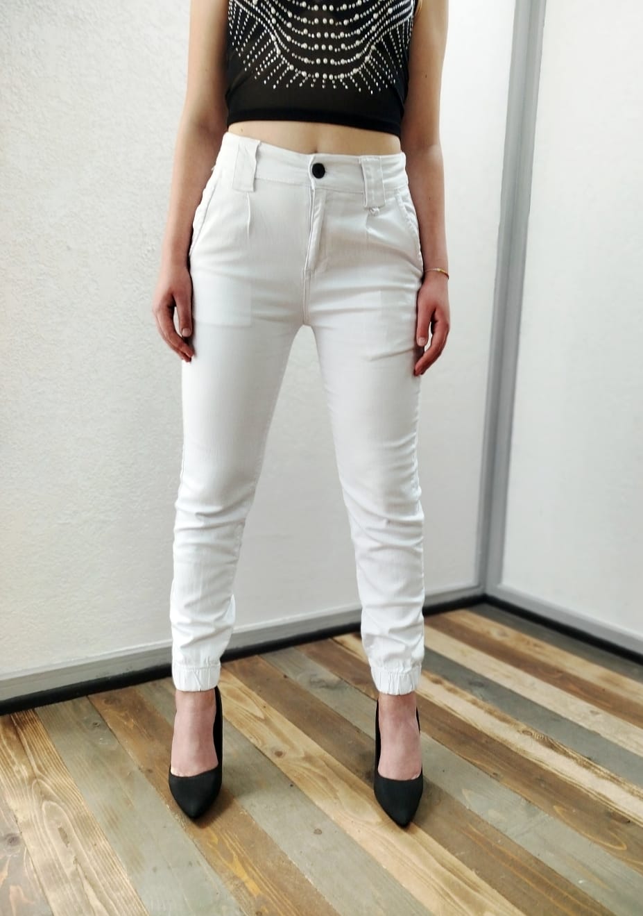 Pantalone con elastico caviglia