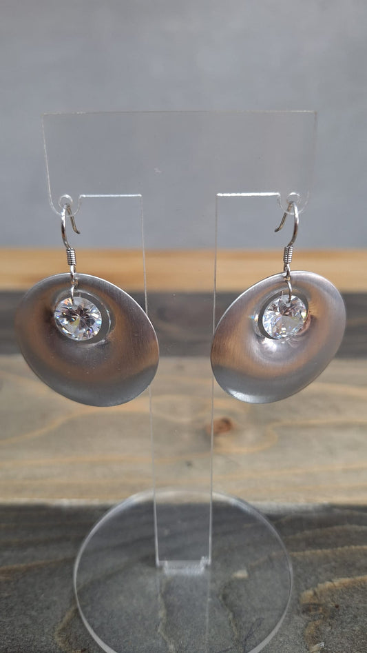 Orecchini tondi con strass