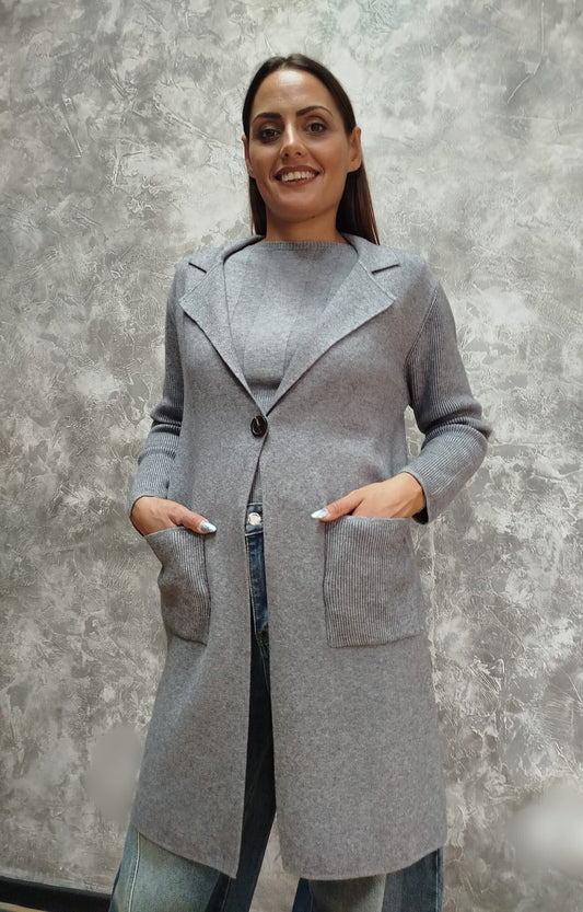 Cardigan lungo in viscosa