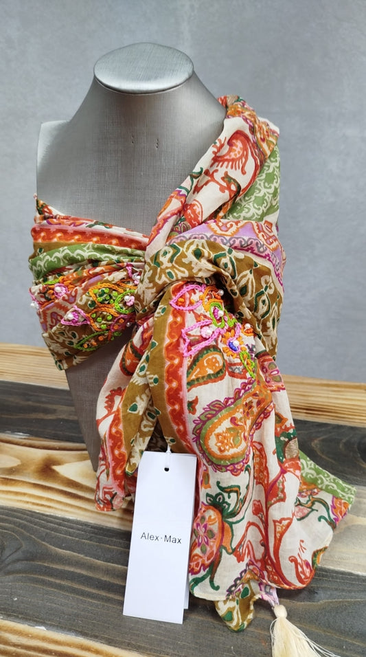Foulard Alex-Max fantasia cachemire