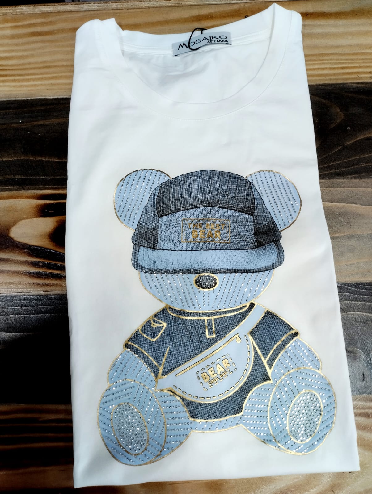 T-shirt orsetto con cappello