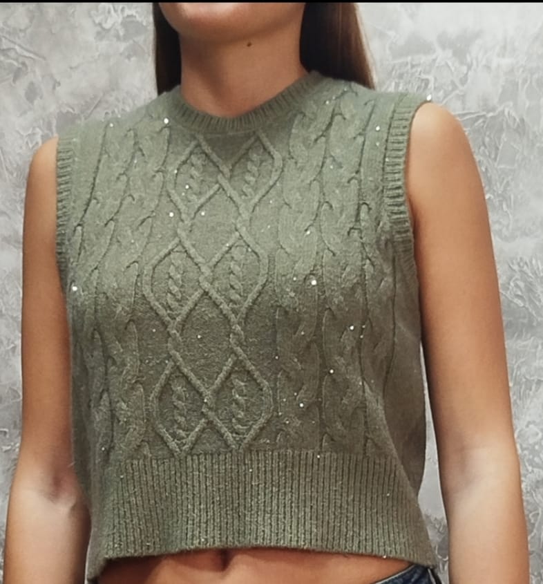 Pullover con paillettes