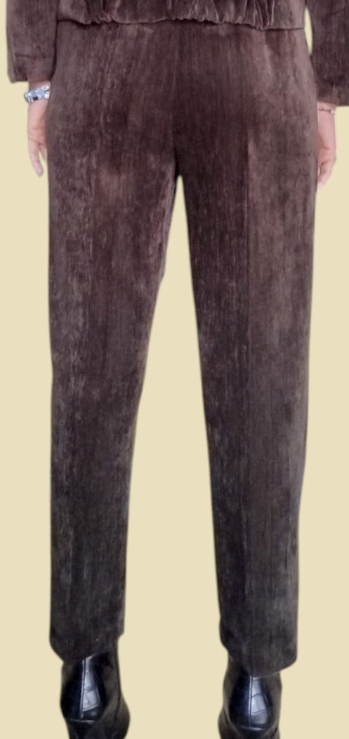 Pantalone tubino effetto velluto